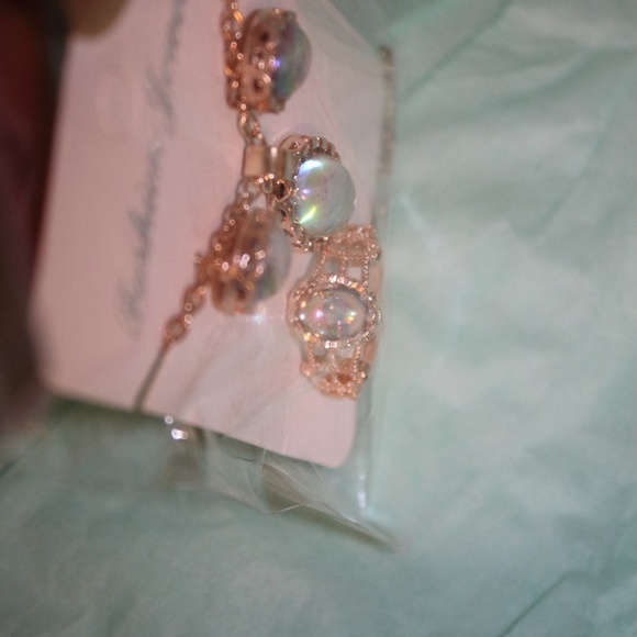 FASHION JEWELRY SET GOLD TONE COLORFUL STONE - Picture 2 of 4